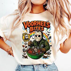 Vorhees Bites Shirt Funny Halloween Tee Horror Slasher Character T-Shirt